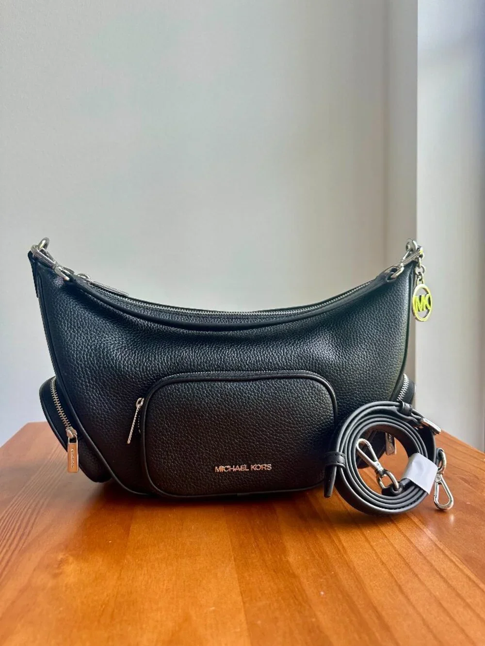 Michael Kors Merritt Black Convertible Crossbody/Shoulder Bag